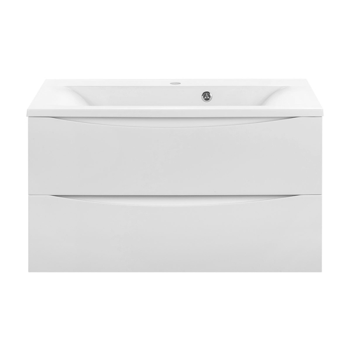 Тумба с раковиной Vincea Mia 900 подвесная, 2 выкатных ящика soft close, G.White, VMC-2MA900GW+VCB-3M900W