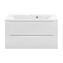 Тумба с раковиной Vincea Mia 900 подвесная, 2 выкатных ящика soft close, G.White, VMC-2MA900GW+VCB-3M900W