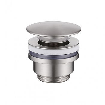 Донный клапан ABBER AF0011SP без перелива, клик-клак, сатин