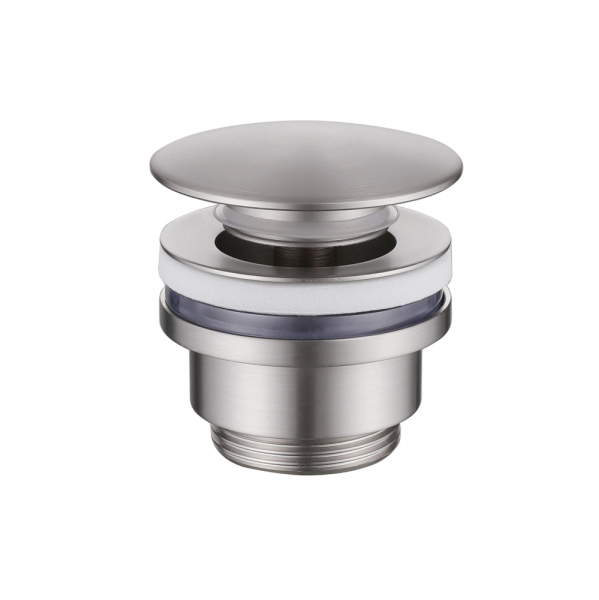 Донный клапан ABBER AF0011SP без перелива, клик-клак, сатин