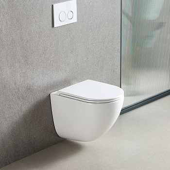 Унитаз подвесной Vincea Tornado Bien VT1-51T безободковый, цвет белый, soft-close сиденье