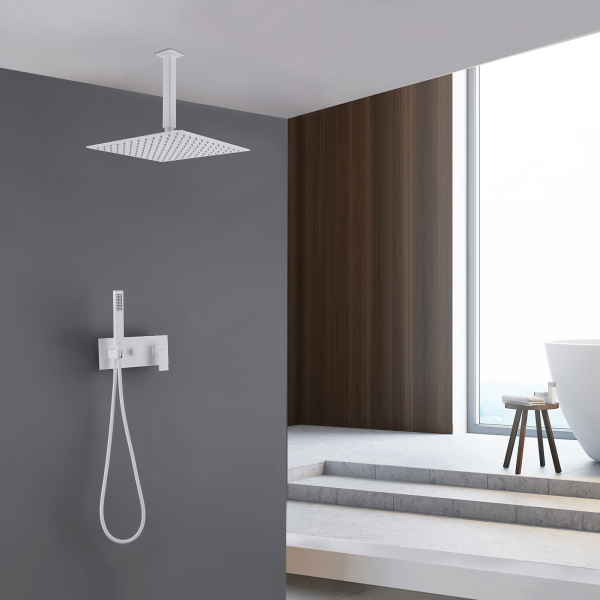 Душевая система ABBER Daheim AF8221W скрытого монтажа без излива, белая матовая