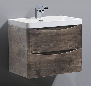 Belbagno База под раковину подвесная с двумя выкатными ящиками, с доводчиками, ANCONA-N-600-2C-SO-RW