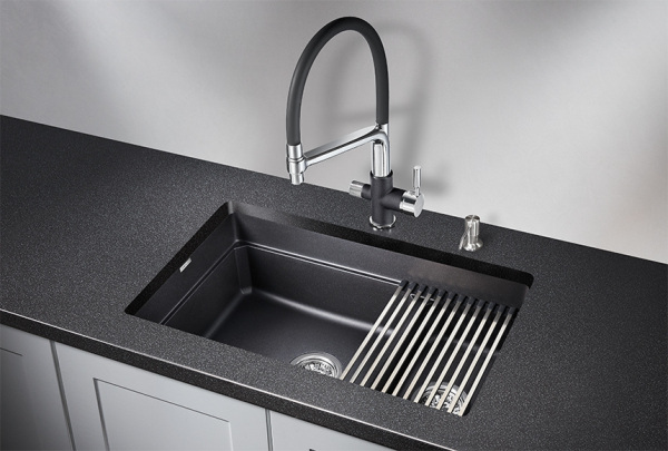 Кухонная мойка GRANULA Kitchen Space (7304U, ШВАРЦ)