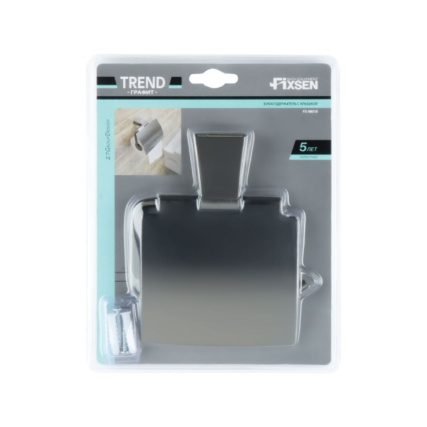 Бумагодержатель FIXSEN с крышкой TREND GRAPHITE (FX-98010) Бумагодержатель FIXSEN с крышкой TREND GRAPHITE (FX-98010)