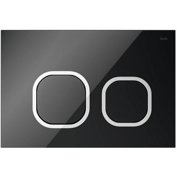 Клавиша смыва IDDIS чёрная Uniglass 001 (UNG01BCi77)