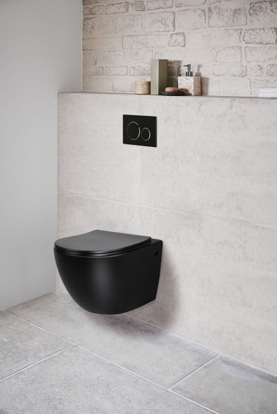 Унитаз подвесной Vincea, Globo VT1-14MB безободковый, цвет матовый черный