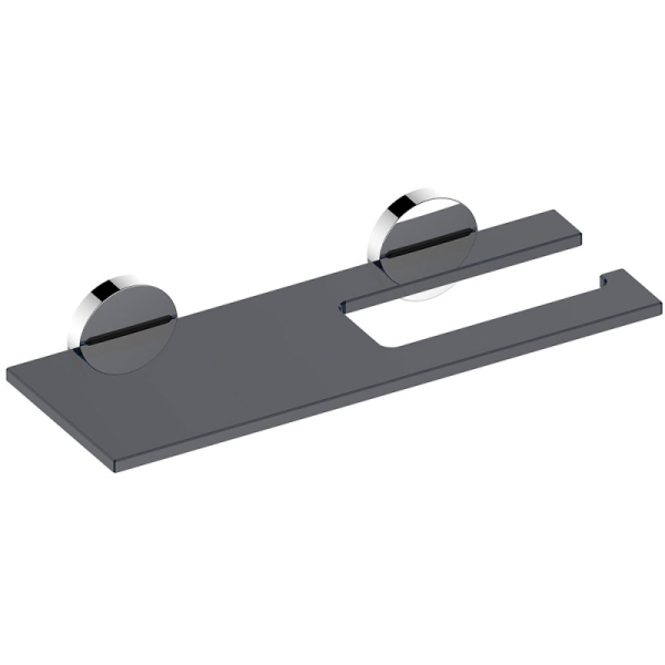 19073018000 EDITION 90 Square Держатель для туалетной бумаги, хром/дымчатое стекло 19073018000 EDITION 90 Square Держатель для туалетной бумаги, хром/дымчатое стекло