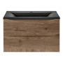 Тумба с раковиной Vincea Mia 750 подвесная, 2 выкатных ящика soft close, V.Oak, VMC-2MA750VO+VCB-3M750W