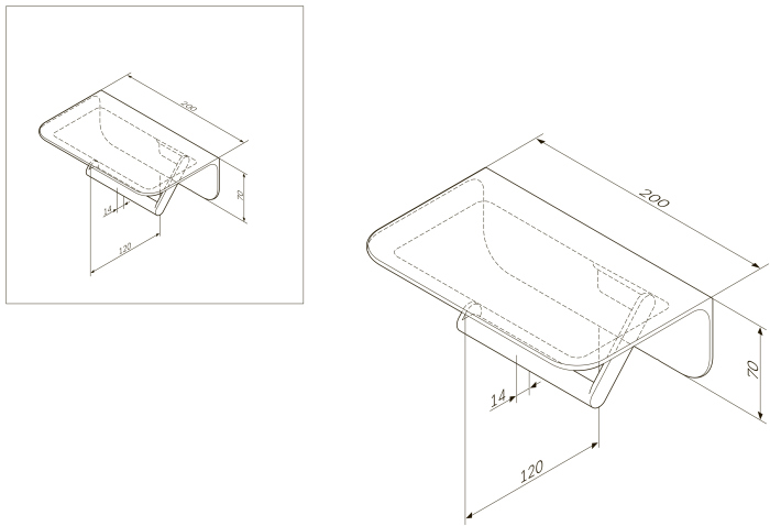 Держатель туалетной бумаги AM.PM Sensation A30341500 с полкой