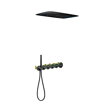 Душевая система встроенная с термостатом Timo Saona черный (SX-2319/03SM)