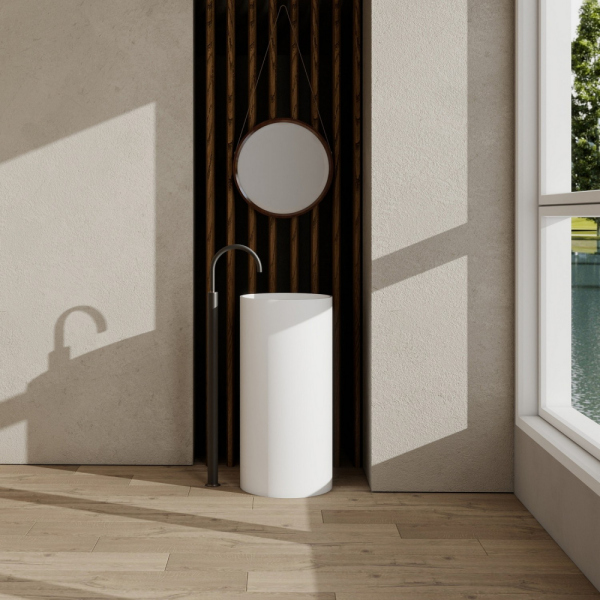 Раковина отдельностоящая ABBER Stein AS2516 белая матовая