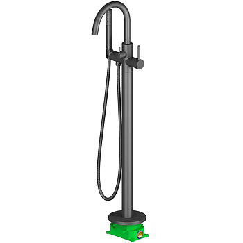 Смеситель напольный для ванны и душа Timo Saona черный (2310/03Y-CR)