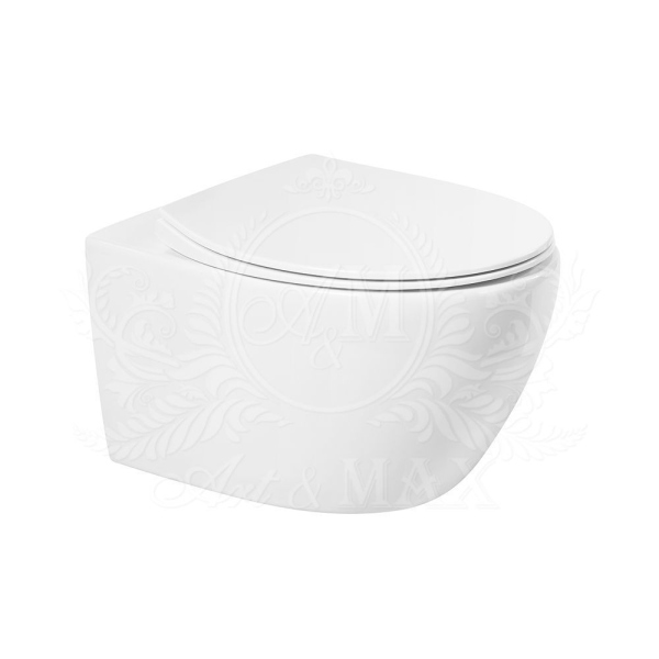 Чаша для подвесного, безободкового унитаза ART&MAX ELEGANT AM9316CHR