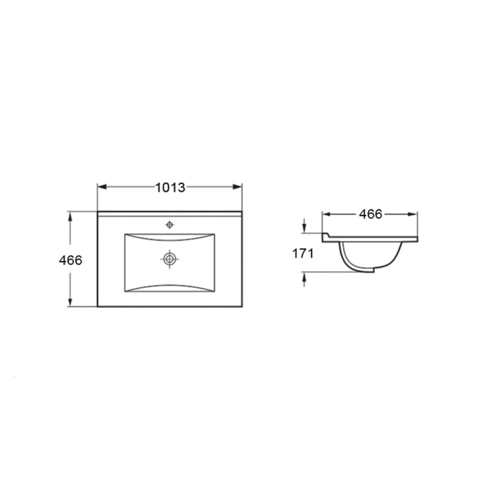 Раковина Vincea VBS-13100MA керамическая, цвет антрацит матовый