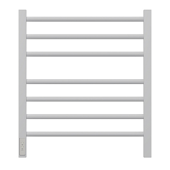 Полотенцесушитель электрический Point PN70756W П7 500x600, диммер слева, белый