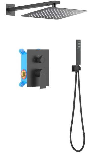 Душевая система Aquatek Лира AQ1472MB Черная матовая