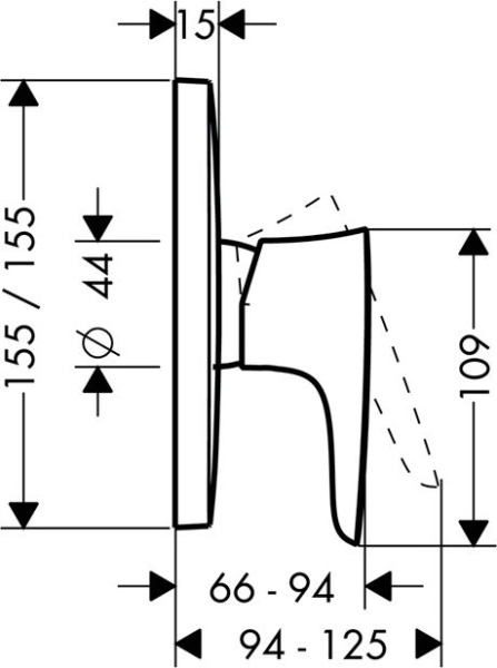 Смеситель Hansgrohe PuraVida 15665000 для душа