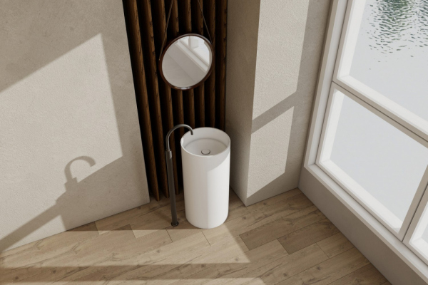 Раковина отдельностоящая ABBER Stein AS2516-H белая матовая