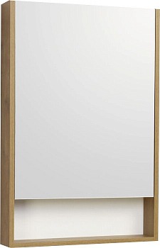 Зеркальный шкаф Акватон Сканди 45 белый, дуб рустикальный 1A252002SDZ90