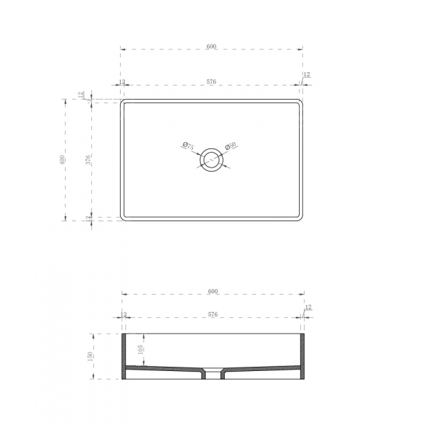 Раковина накладная прозрачная ABBER Kristall AT2803Opal коричневая