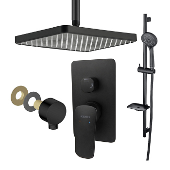 Душевая система Aquatek Вега AQ1075MB Черная матовая