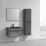 Тумба с раковиной Vincea Chiara 800 подвесная, 1 выкатной ящик soft-close, G.Stone, VMC-2C800GS+VCB-13800G