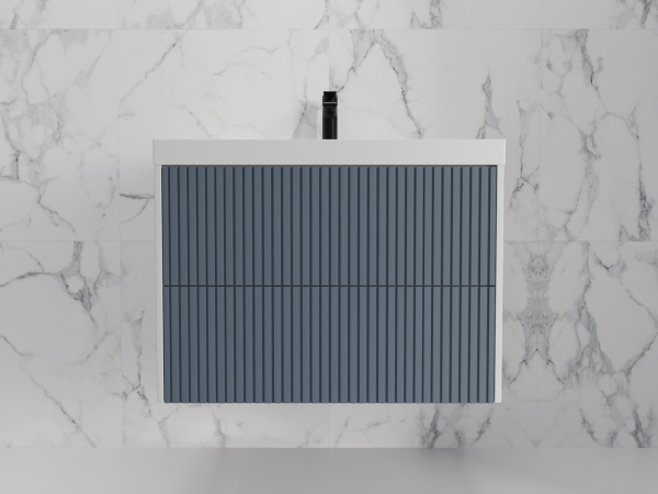 Тумба без раковины подвесная Style Line "Стокгольм 80", (2 ящ.) графит, PUSH, ЛС-00002314