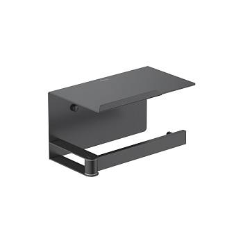 Держатель туалетной бумаги Aquatek Лира AQ4929MB с полкой Черный матовый Держатель туалетной бумаги Aquatek Лира AQ4929MB с полкой Черный матовый