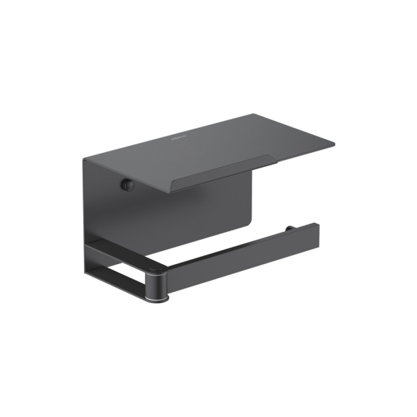 Держатель туалетной бумаги Aquatek Лира AQ4929MB с полкой Черный матовый Держатель туалетной бумаги Aquatek Лира AQ4929MB с полкой Черный матовый