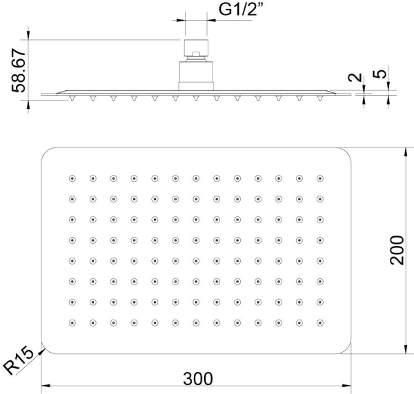 Верхний душ Timo SW - 4013/00