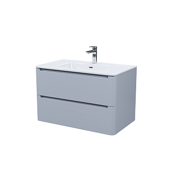 Тумба с раковиной, подвесная, 80 см, светло-серый, Edifice, IDDIS (EDI80L0i95K)