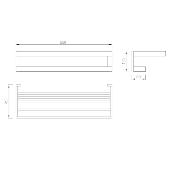 Полка для полотенец ABBER Westen AA1758SP сатин