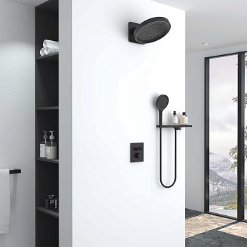 Душевой комплект Vincea Inspire VSFW-3I21MT3RMB встраиваемый, термостатический, черный Душевой комплект Vincea Inspire VSFW-3I21MT3RMB встраиваемый, термостатический, черный