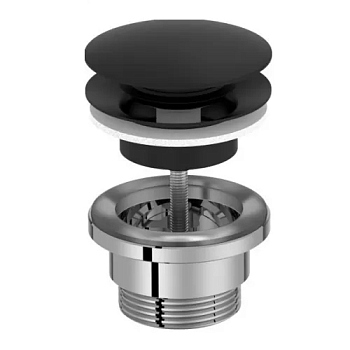 Донный клапан Jacob Delafon E30536-BL click-clack Черный матовый Донный клапан Jacob Delafon E30536-BL click-clack Черный матовый