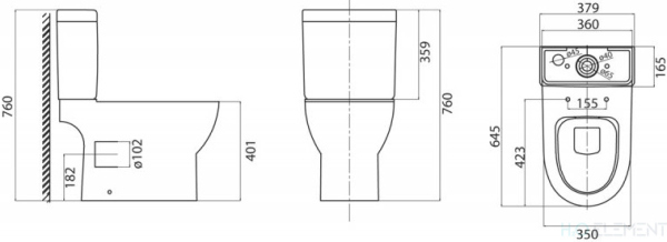 Унитаз-компакт BelBagno Steam BB130CPR безободковый (готовый набор)
