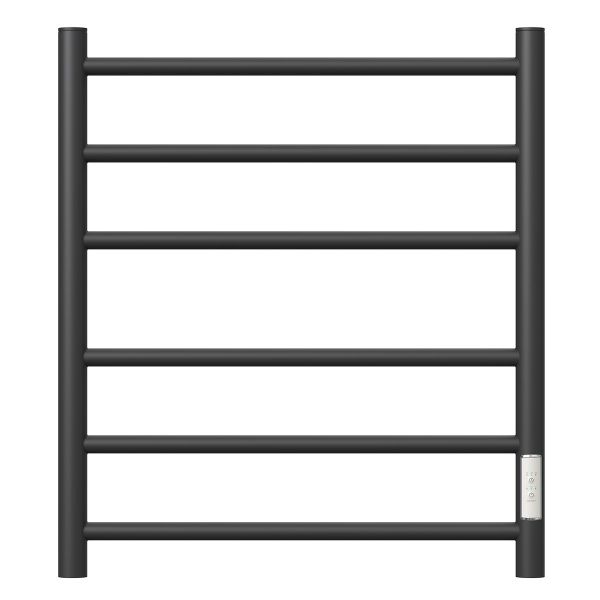 Полотенцесушитель электрический Point PN10846B П6 400x600 диммер справа, черный