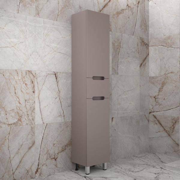 Пенал напольный "Матис" 36 см 1 ящик, тауп темный, PLUS, ЭМАЛЬ, ЛС-00002391