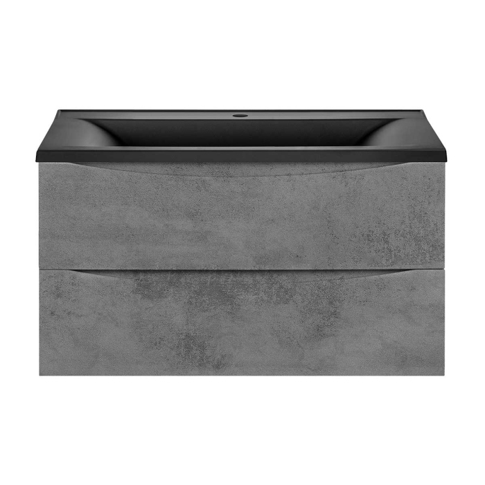 Тумба с раковиной Vincea Mia 900 подвесная, 2 выкатных ящика soft close, Beton, VMC-2MA900BT+VCB-3M900W