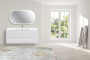 Тумба с раковиной Vincea Mia 1200 подвесная, 2 выкатных ящика soft close, G.White, VMC-2MC120GW+VBS-13121