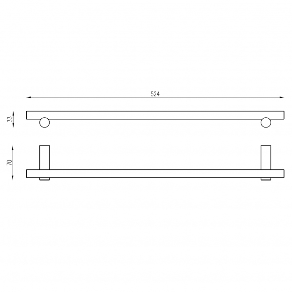 Полотенцедержатель ABBER Osten 316 AA1856BG золото брашированное