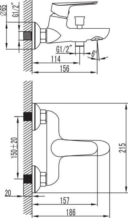 Смеситель для ванны IDDIS Custo CUSSB00i02