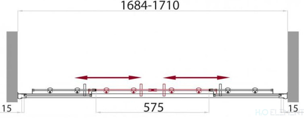 Душевая дверь в нишу BelBagno Uno BF 2 170 C Cr