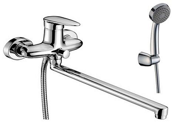 Смеситель Lemark Status LM4451C универсальный с плоским изливом 350 мм, керамич. картридж 40 мм Seda