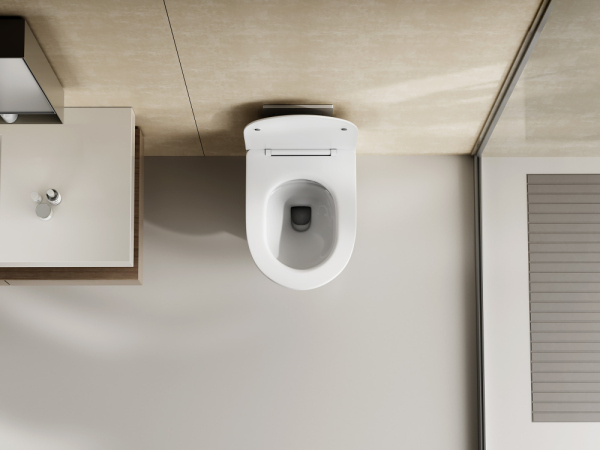 Унитаз ABBER Bequem AC1128 подвесной белый, безободковый, смыв торнадо