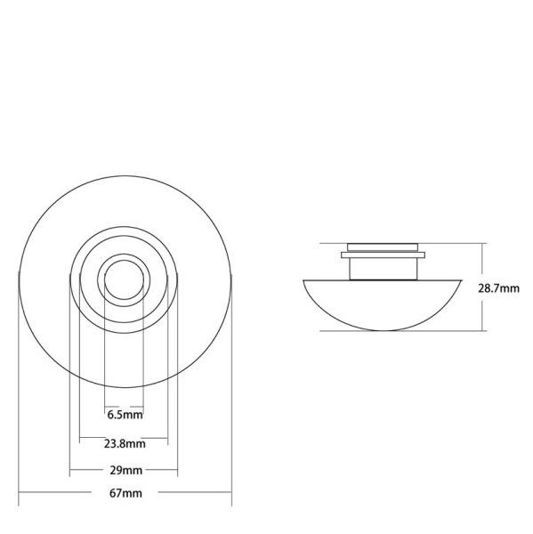 Накладка на слив для раковины ABBER AC0014MBB бежевая матовая, керамика
