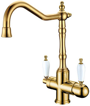Смеситель Boheme Tradizionale Oro 112 для кухонной мойки