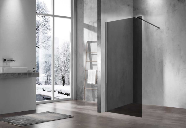 Душевая перегородка Vincea Walk-In VSW-1H800CGGM, 800*2000, вороненая сталь, стекло тонированное Душевая перегородка Vincea Walk-In VSW-1H800CGGM, 800*2000, вороненая сталь, стекло тонированное