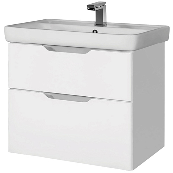 Тумба Dreja.eco Q 80, белый лак, 2 ящ, органайзер, 99.0003