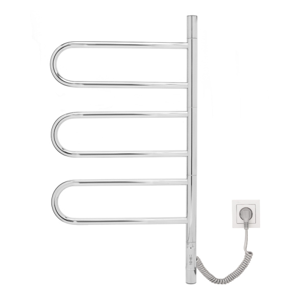 Полотенцесушитель электрический Vincea VTD-1R2CE 44х80, хром, таймер